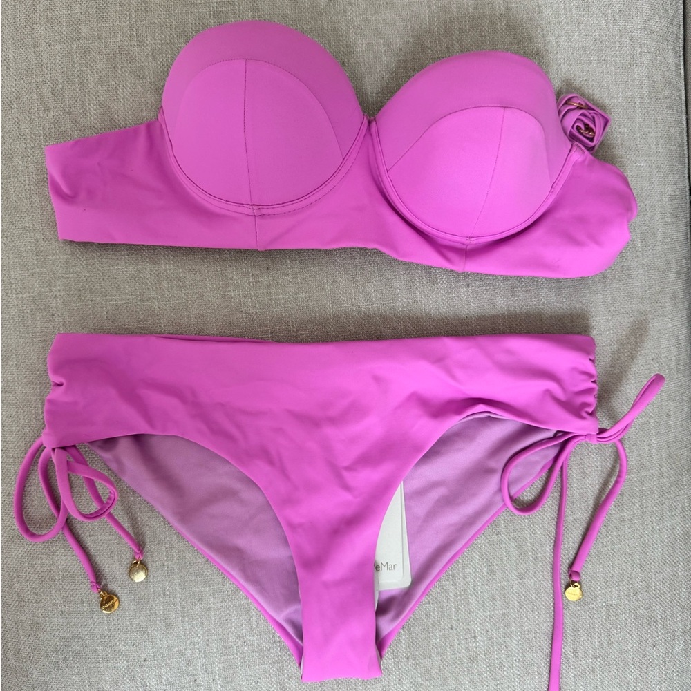 OndadeMar Pink Bandeau Bikini Set